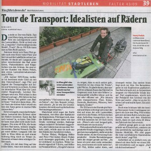 Falter 43/09: Tour de Transport: Idealisten auf Rädern
