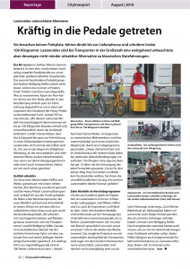 PDF Download: August 2010 - Straßengüterverkehr: Kräftig in die Pedale getreten