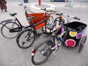 Lastenradvariationen (von links: Bakfiets, Bullit, Nihola)