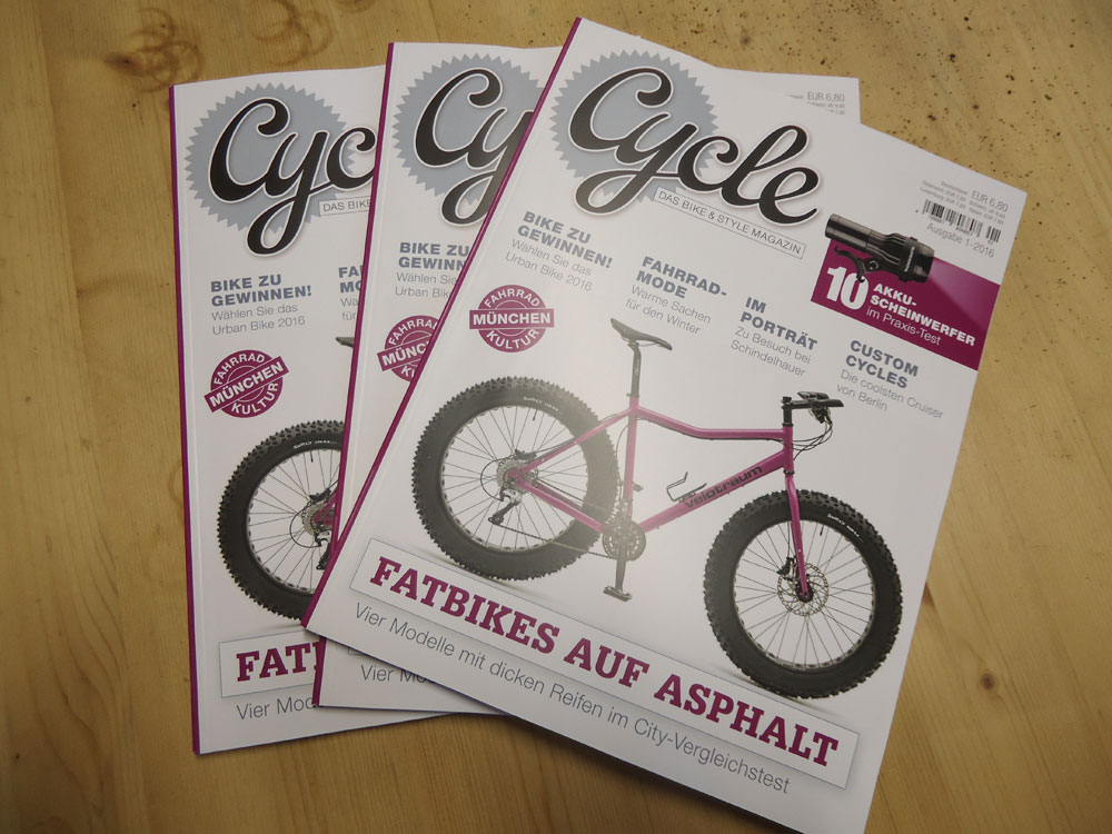 Cycle - Das Bike & Style Magazin, Ausgabe 1-2016