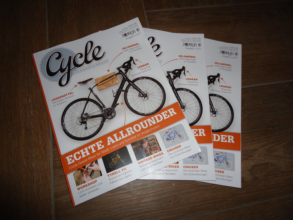 „Cycle – Das Bike & Style Magazin“, Ausgabe 2-2017 eingetroffen